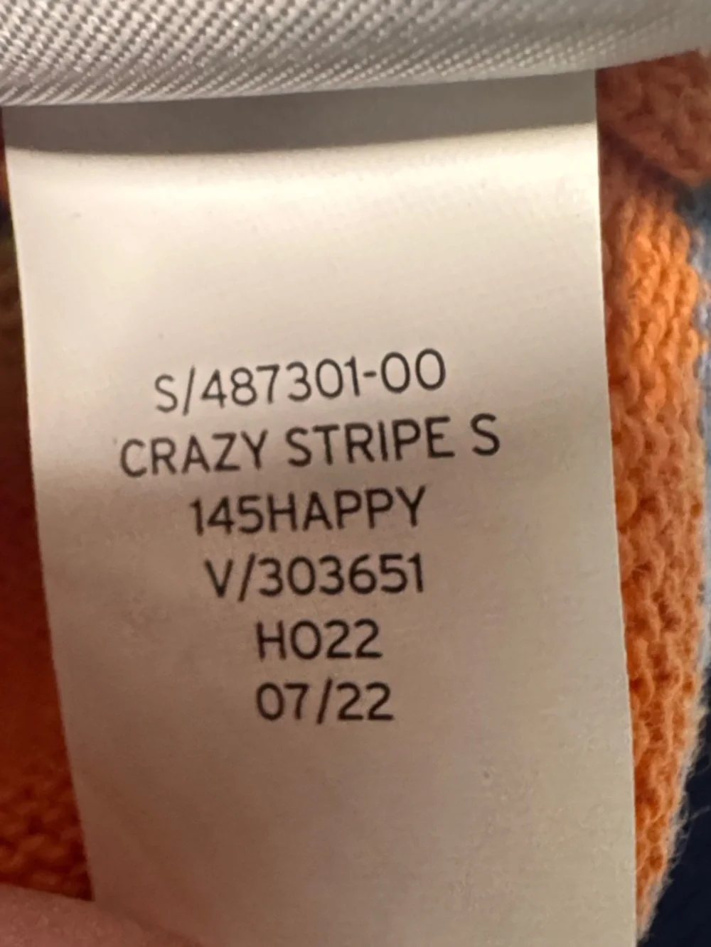 GAP Multicolor Striped Crewneck Sweater - Navy, Green, Yellow, Orange Size 6B